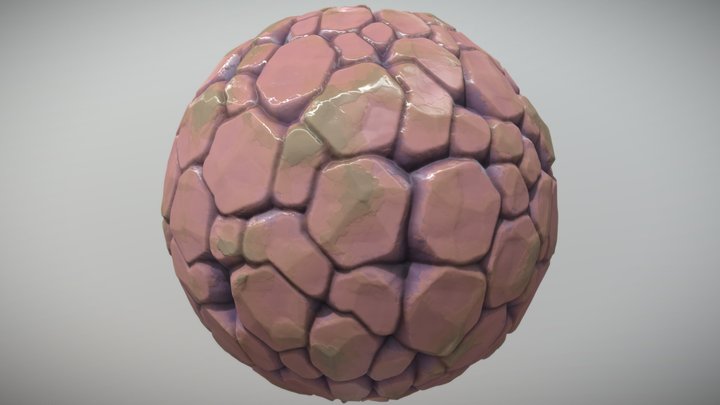 Stylized Ground/Rocks Material texture 3D Model
