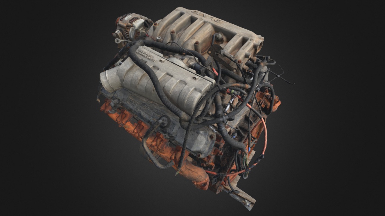 3D model Dodge Magnum 8L V10 Engine - This is a 3D model of the Dodge Magnum 8L V10 Engine. The 3D model is about a close-up of a robot.