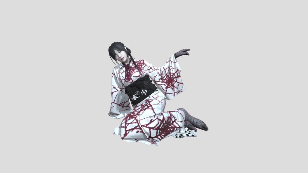 Traditional Japanese girl in a kimono