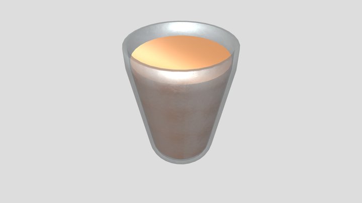 Glass Cup with Orange Juice – Free 3D Model STL