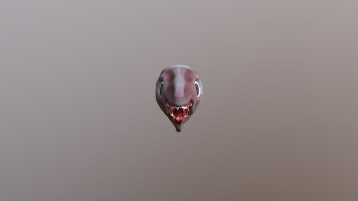 Scary Fish Animated 3D Model