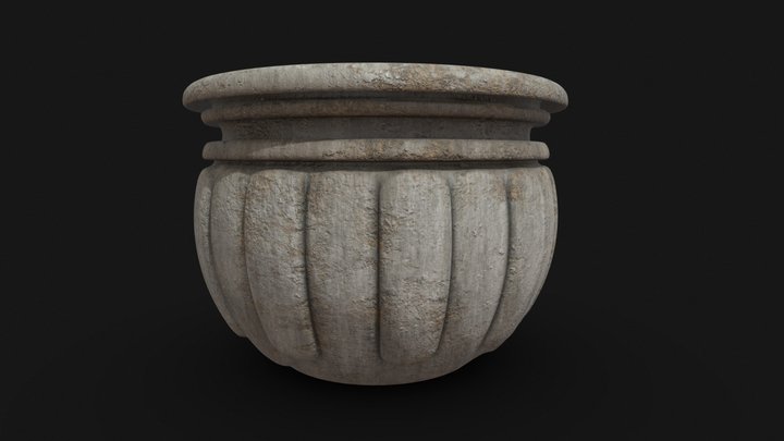 Old large garden pot