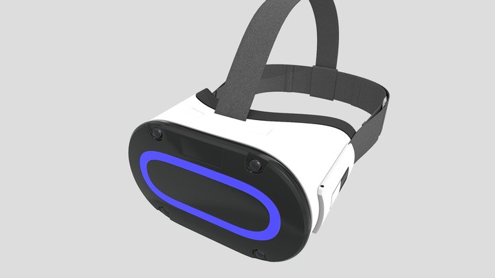 VR Helmet v07 - 2k textures 3D Model
