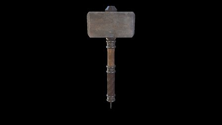 Medieval Throwing Hammer 3D Model