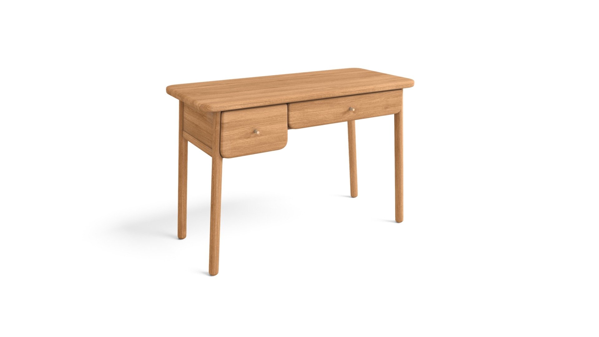 Jonah Dressing Table, Oak and Brass — Sketchfab embed 3D viewer