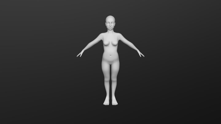 Human Base Mesh 3D Model