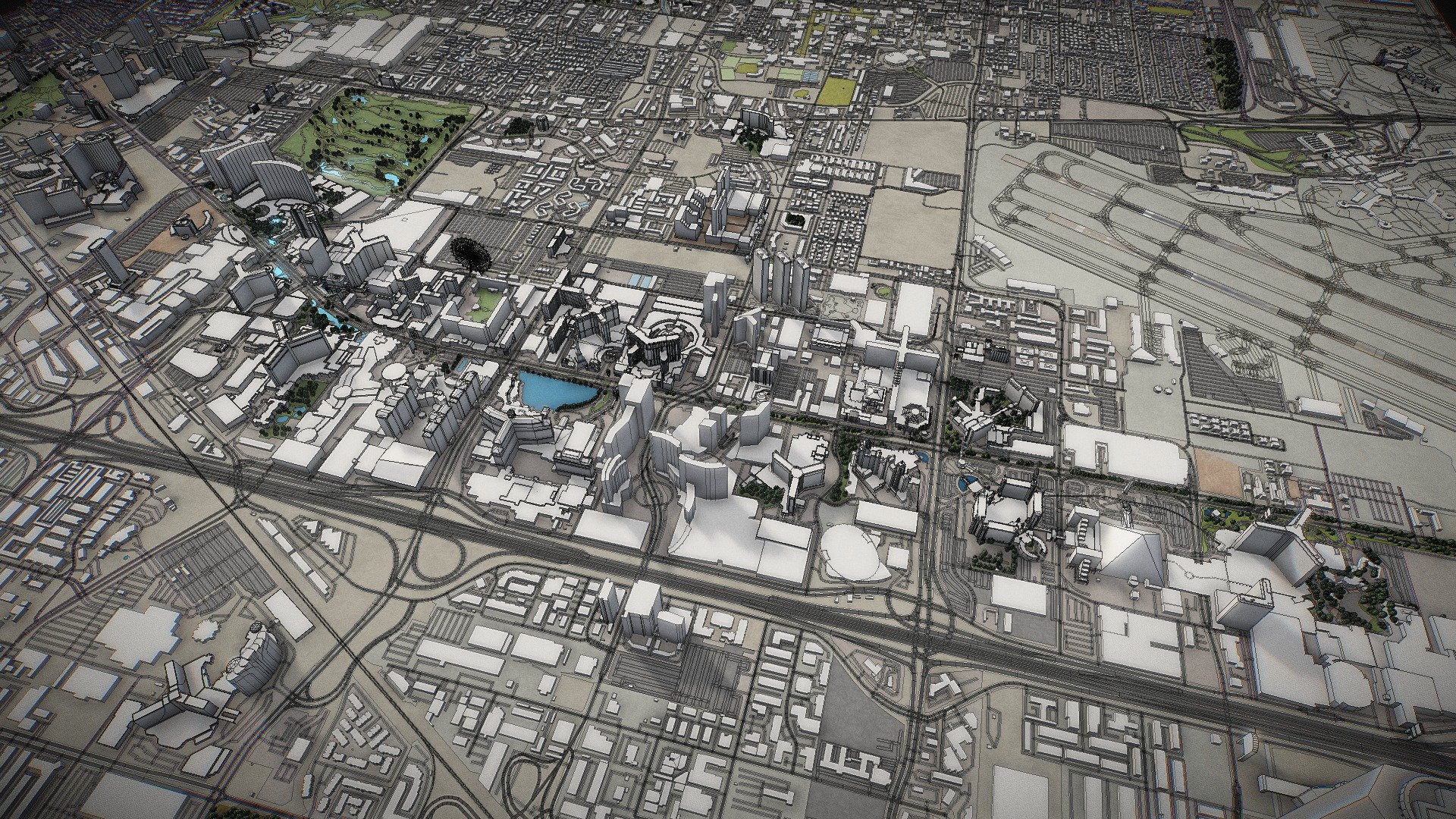 Las Vegas 3D city model Buy Royalty Free 3D model by 3D City Models (3dcitymodels