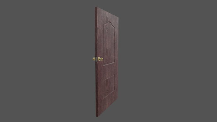 Interior wooden door 3D Model