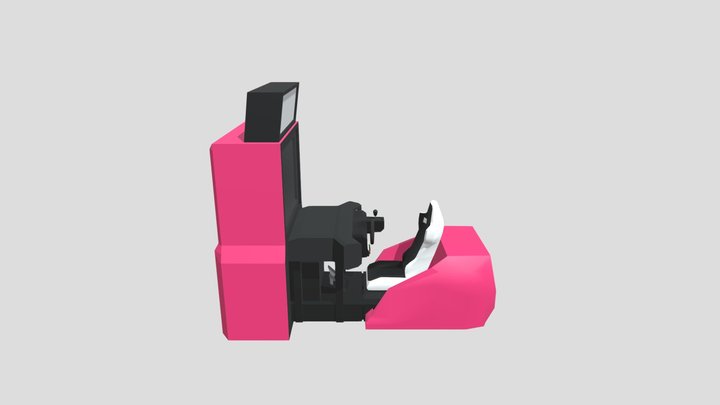 Race Arcade Cabinet Deluxe 3D Model