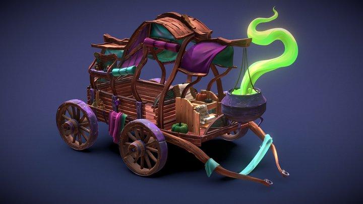 DAE The Travelling Wagon - Bewitched 3D Model