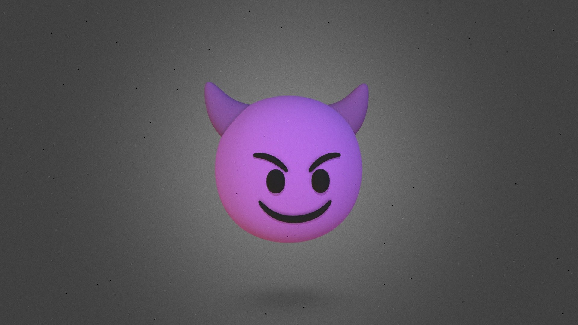 Smiling Face with Horns Emoji - Buy Royalty Free 3D model by ...