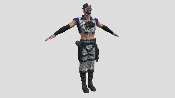 Sci Fi Soldier 3D Model