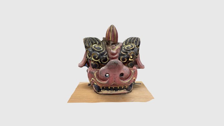 獅子頭(寺境)  ※羽咋中わくわーく 3D Model