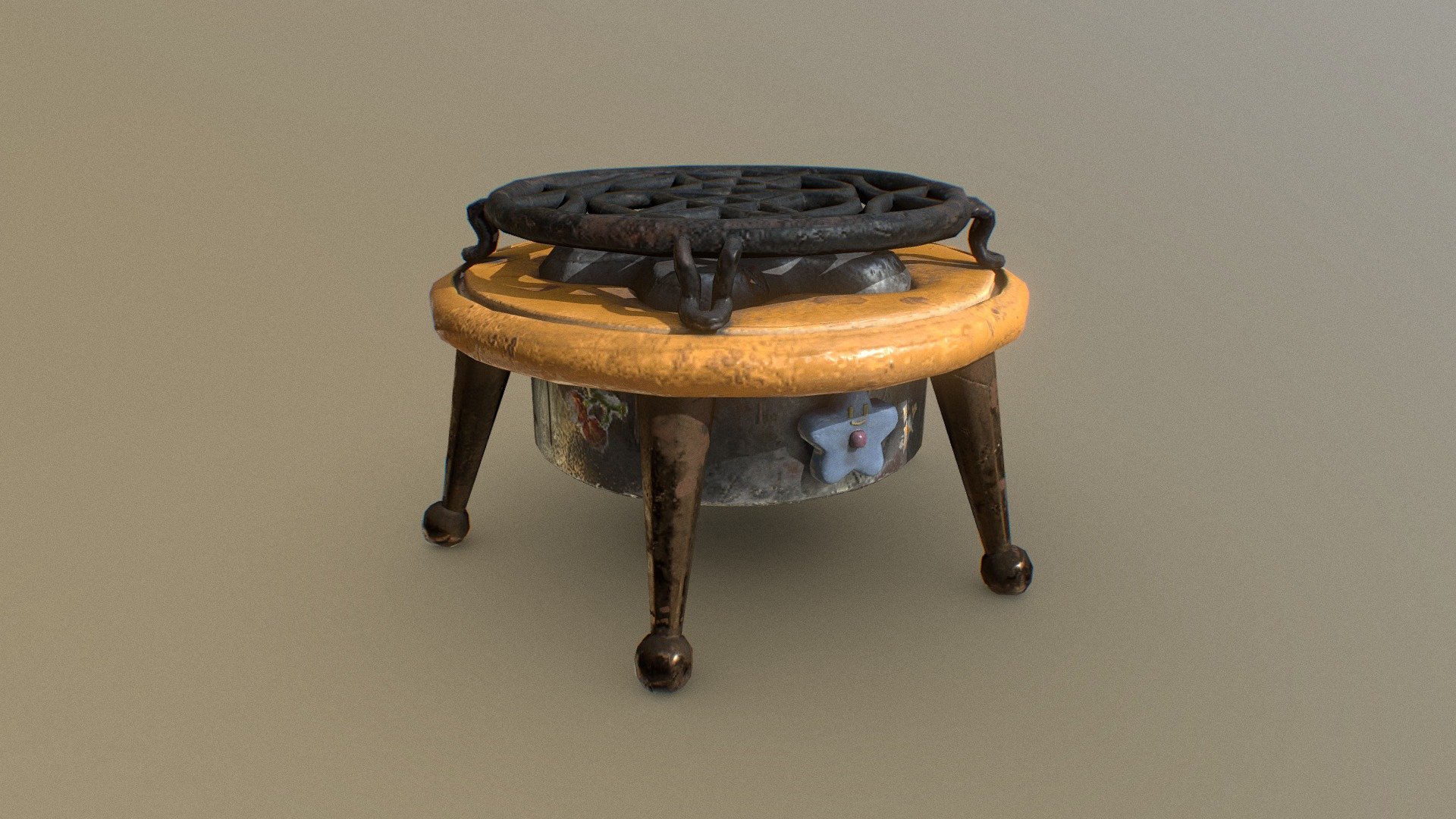 Hot plate & cast iron trivet(draft) 3D model by eposi [2da9a27