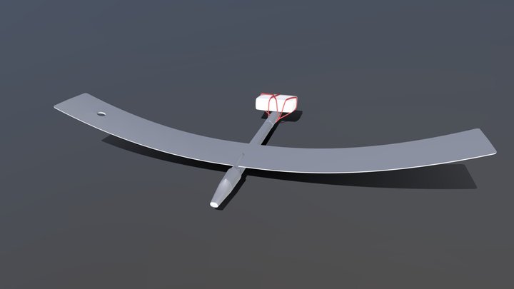 ручка самолёт 3D Model