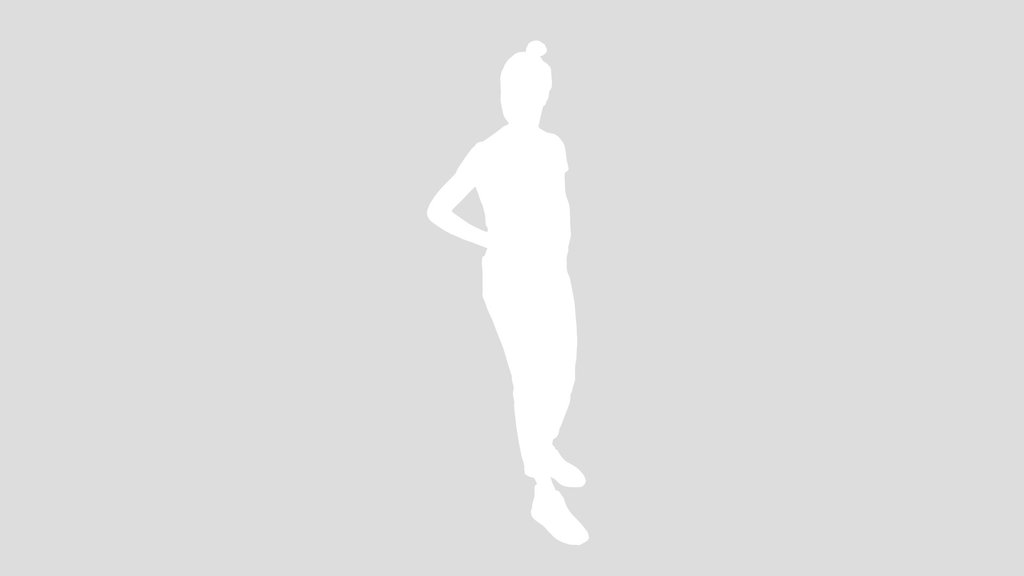 Girl In A T Shirt Leans On A Railing