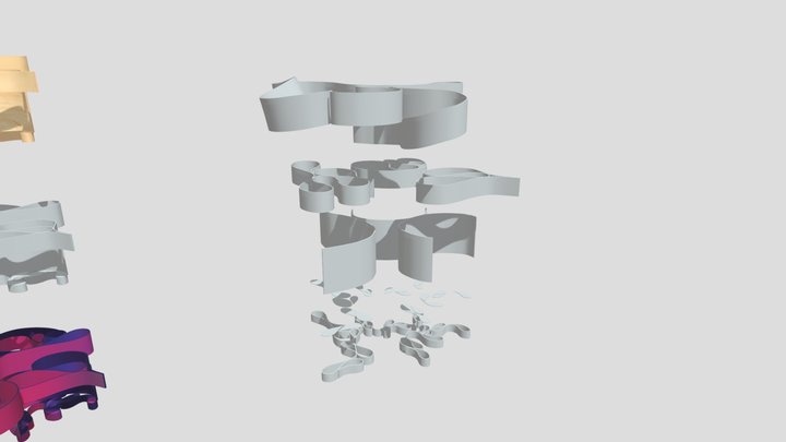Summer House Exploded Diagram 3D Model