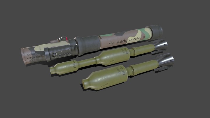 RPG-32 Anti-tank Rocket Launcher 3D Model
