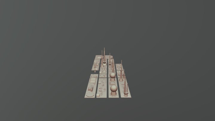 Greeble Plates Set 1 3D Model