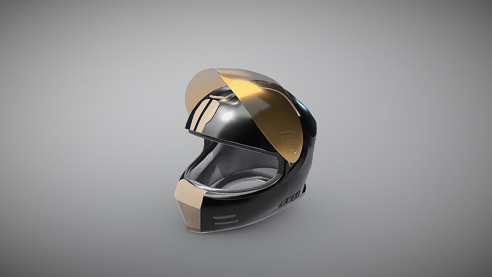 Motorcycle Helmet Open - 3D model by Dom Phill (@DomPhill) [2dab1c6 ...