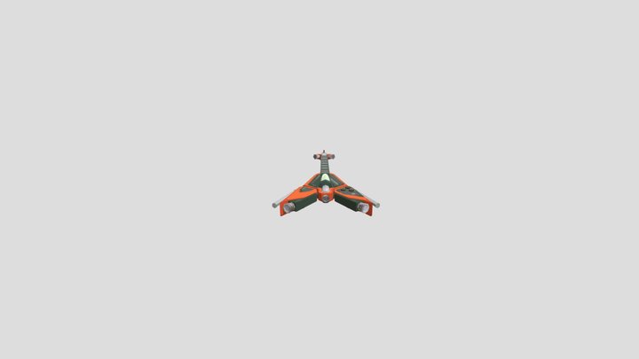 saki guitar space ship 3D Model