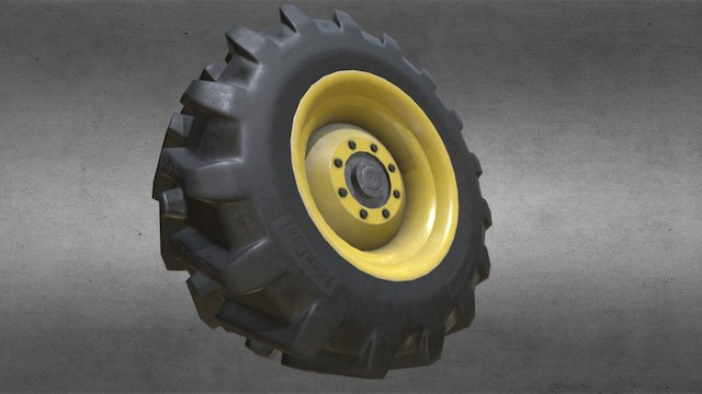 Tractor wheel PBR 3D Model