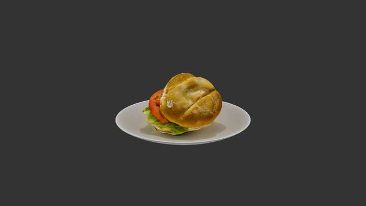 chicken burger 3D Model