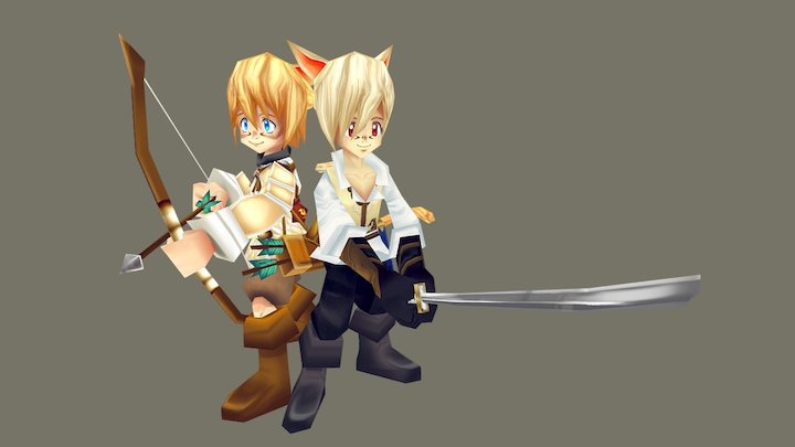 E'rihn & A'lsiel 3D Model