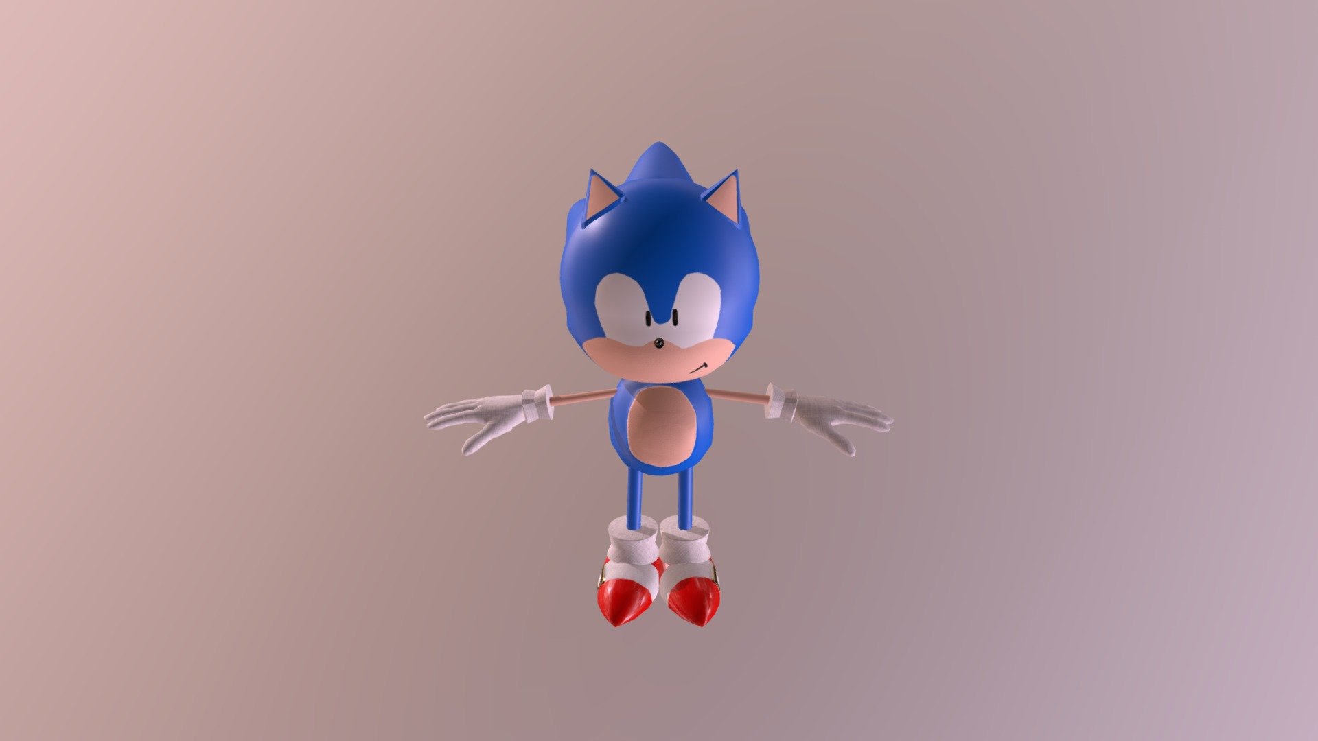 Classic Sonic - 3D model by RyanMcGlinchey [2dae4ab] - Sketchfab