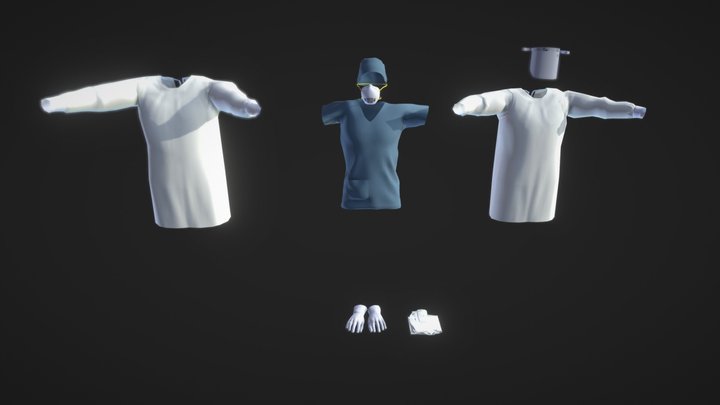 Personal protective equipment - PPE (Animated) 3D Model