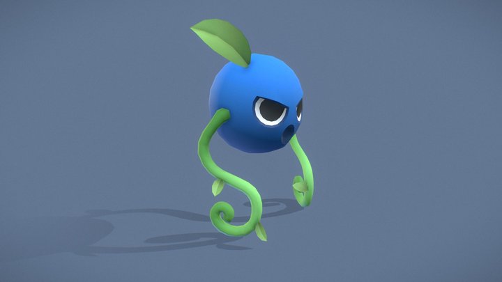 Cartoon Characters - Small Blueberry Warrior 3D Model