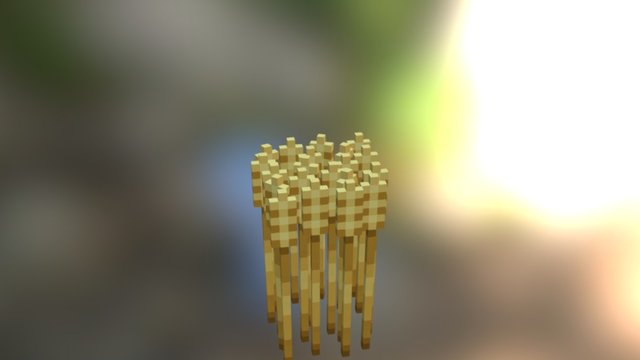 Minecraft - Voxel Wheat 3D Model