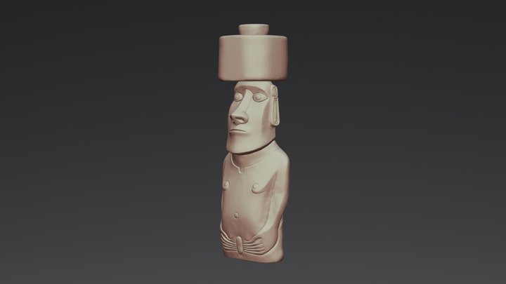 Moai study V2 "Finished Moai" 3D Model