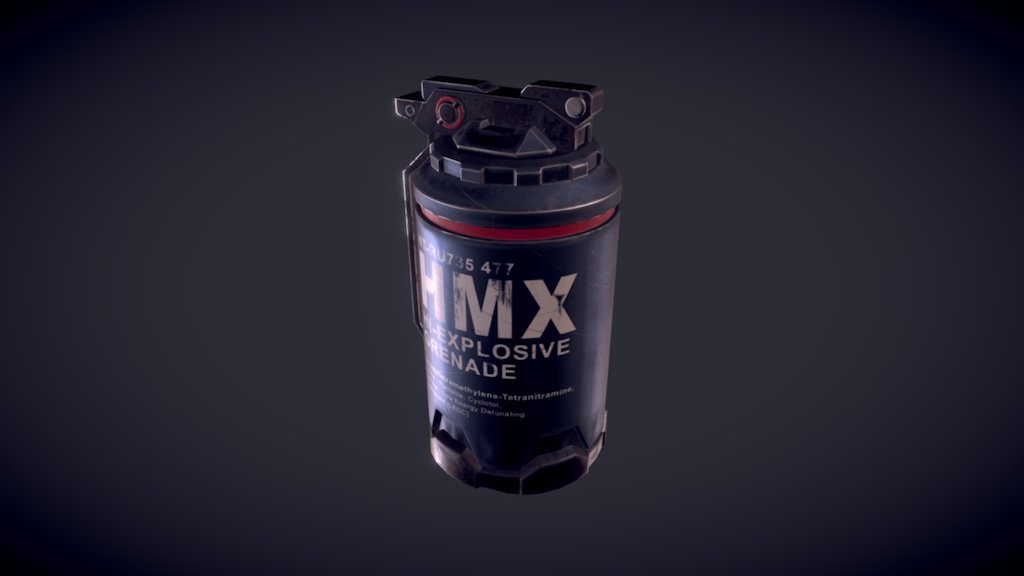 3d Model Hmx Explosive Grenade Pbr Gfx Hub - vrogue.co