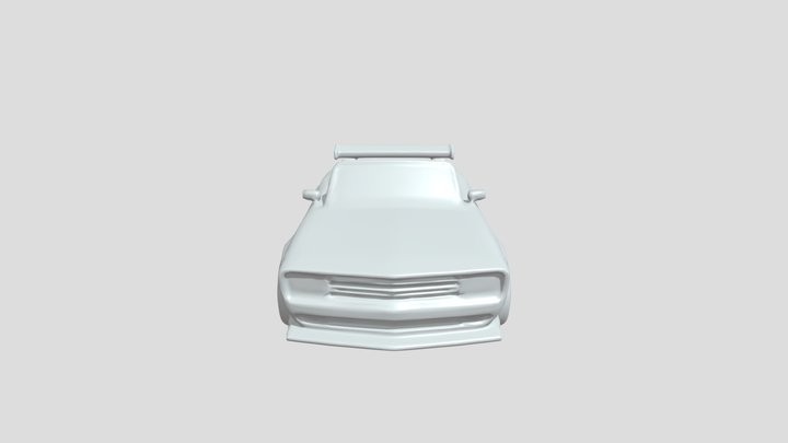 Red convertible sports car 3D Model