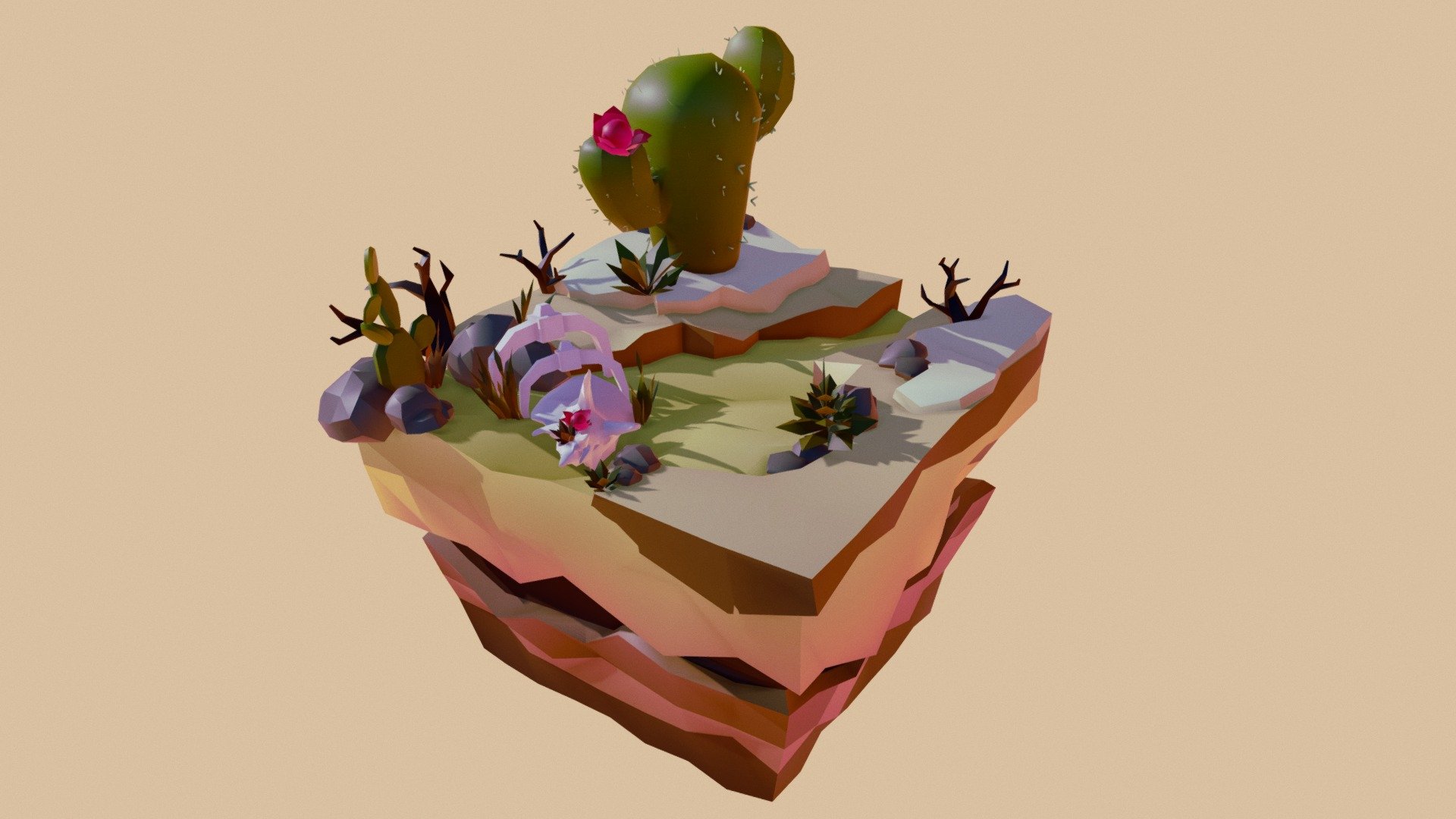 Desert Island - 3D model by cheffie29 [2db1a38] - Sketchfab
