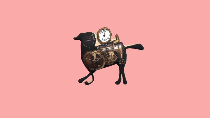 "moving" Steampunk dog 3D Model