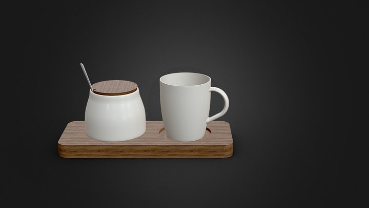 Cup Set New 3D Model