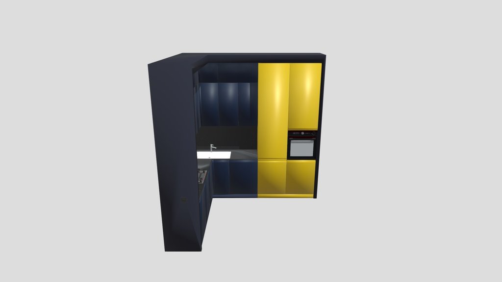 Kitchen Yellow Blue