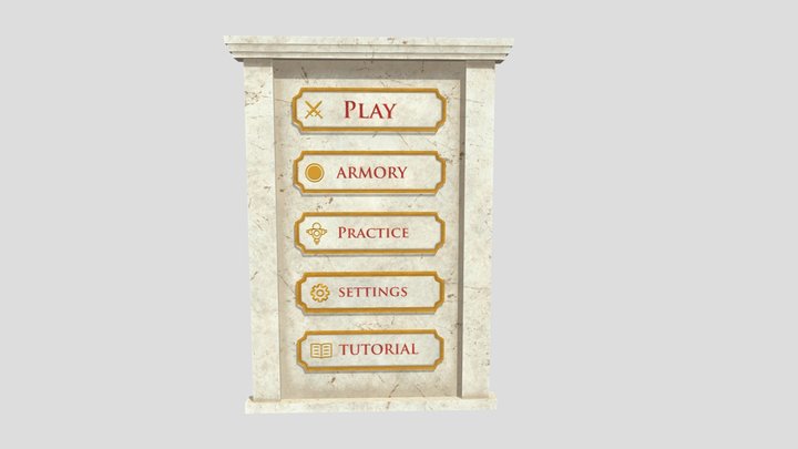 Main Menu 3D Interface 3D Model