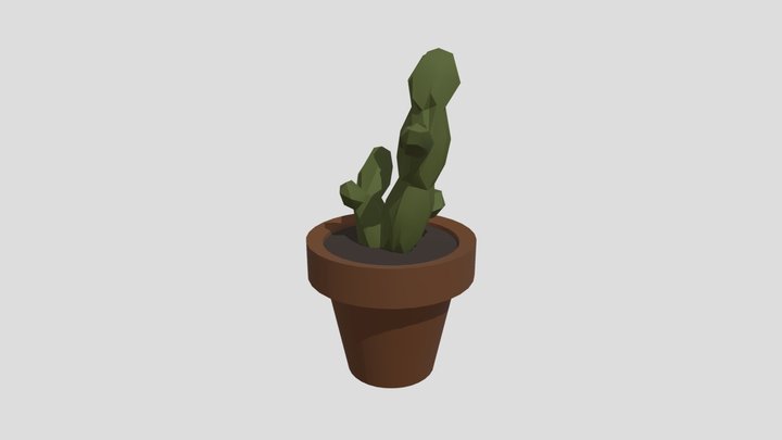 Low-Poly Cactus 3D Model