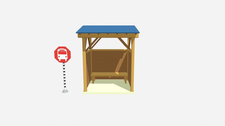 Bus Stop 3D Model