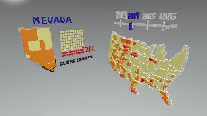 Health Insurance Heat Map 3D Model