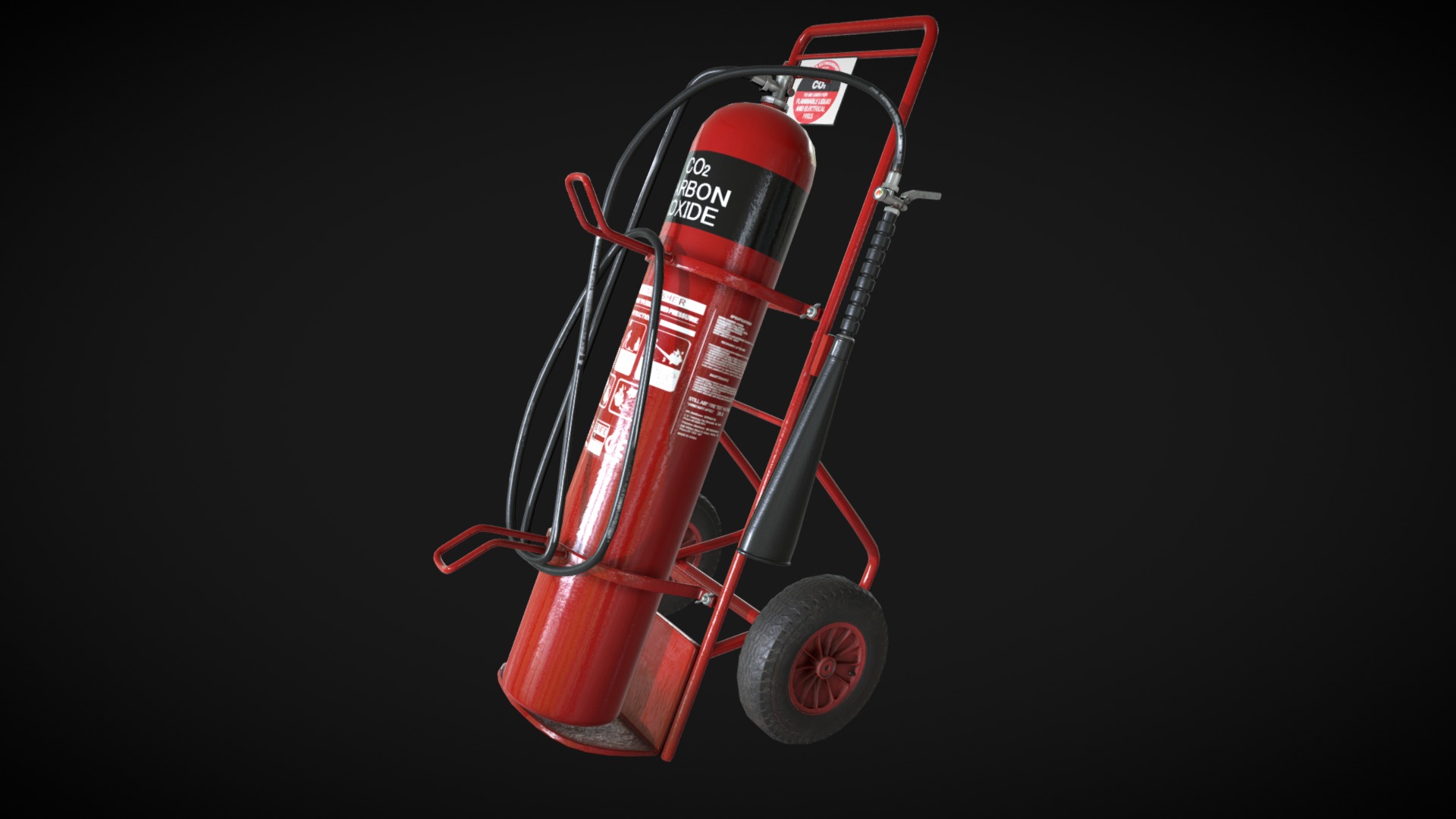 3D model SM Fire Exinguisher V02 001 - This is a 3D model of the SM Fire Exinguisher V02 001. The 3D model is about a red and white forklift.