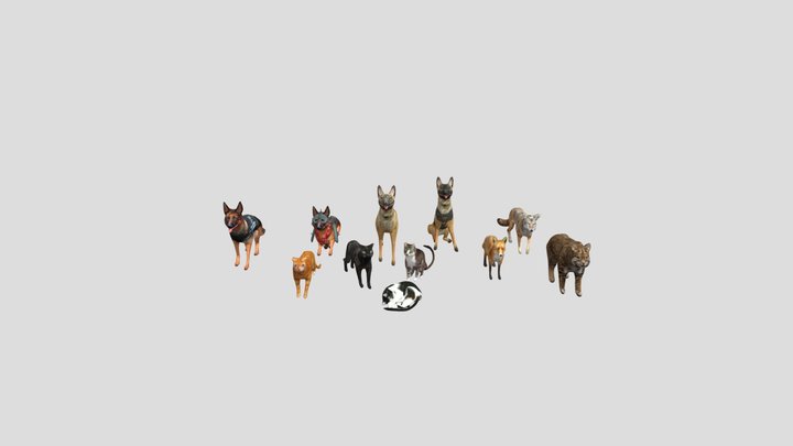 Animal Set 3D Model