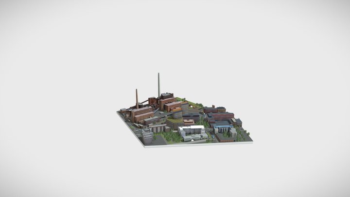 Ruoholahti City Area 3D Model