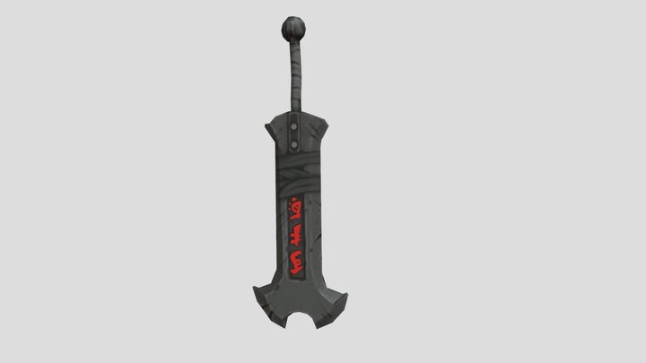 Dungeons & Dragons sword (low poly) 3D Model