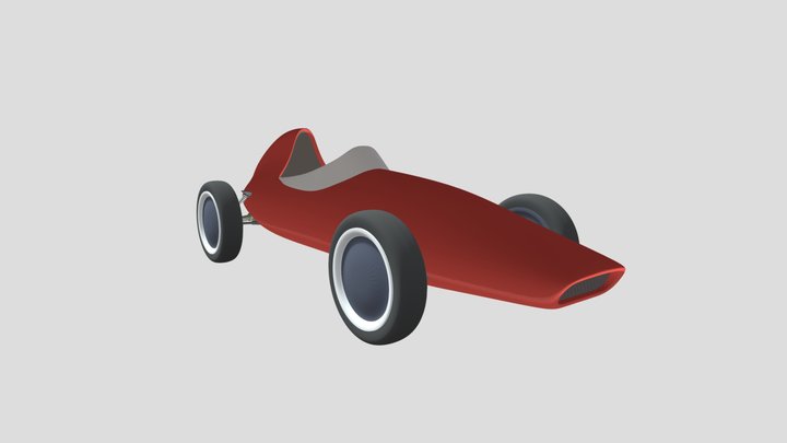 Racing Retro Car 3D Model