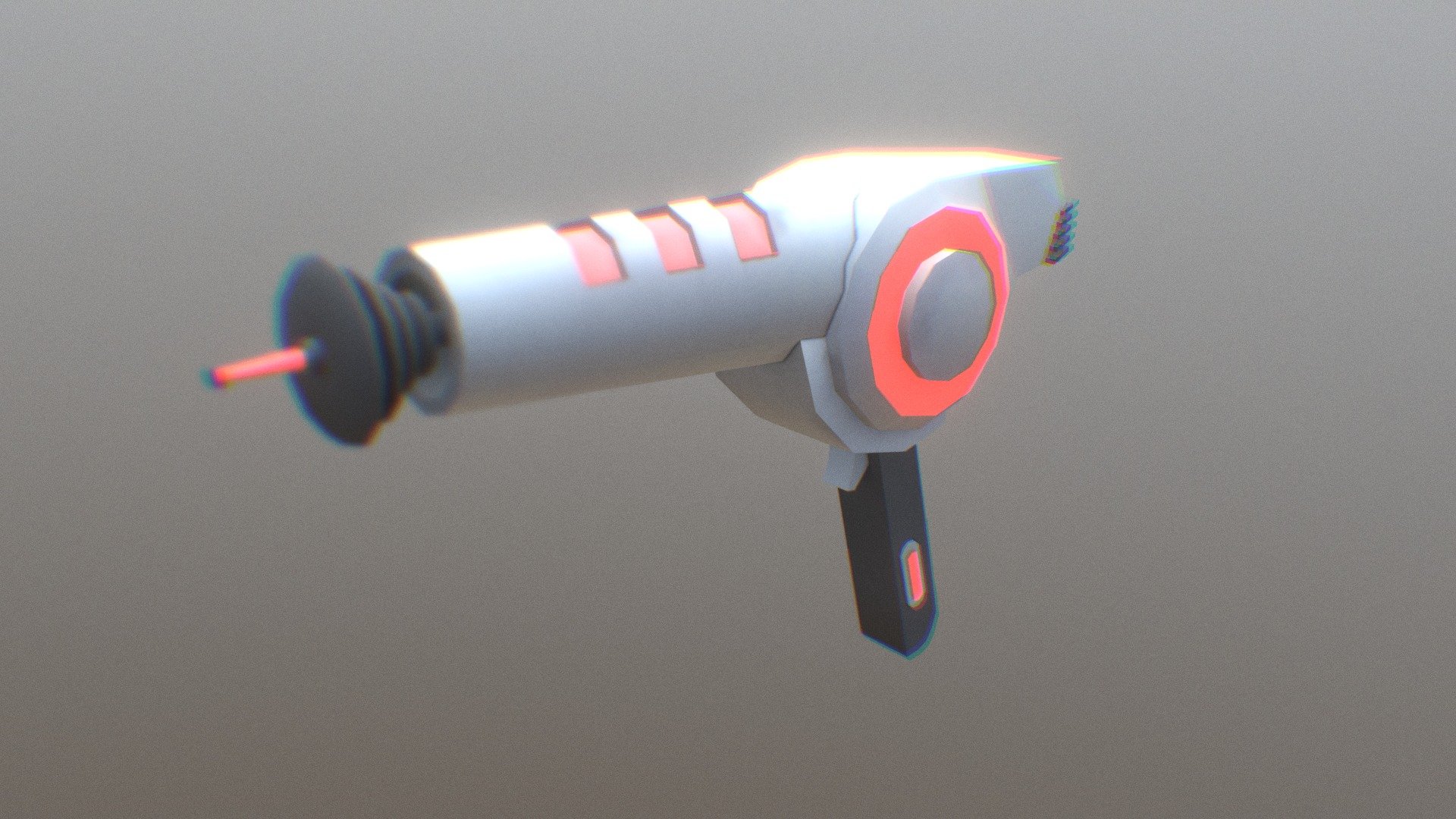 Sci-fi Retro Ray Gun - 3D model by LoneDeveloper [2dbd934] - Sketchfab