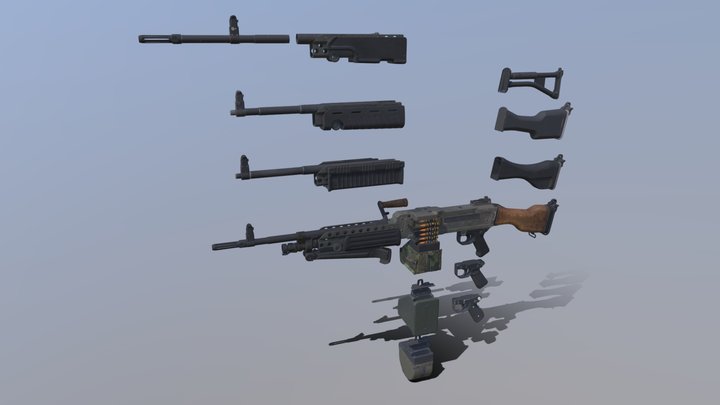 Call of Duty: Black Ops 6 - GPMG-7 – Modelo 3D gratuito STL